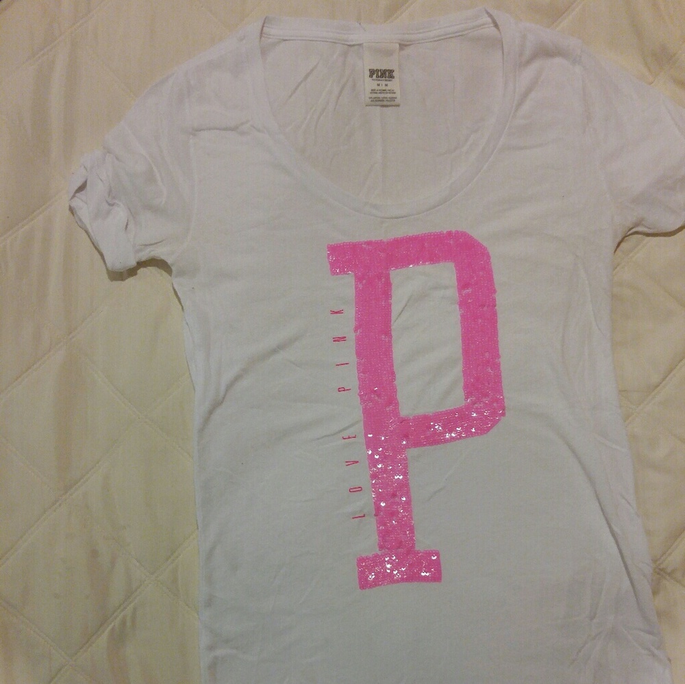 VS Pink Sequin Tee